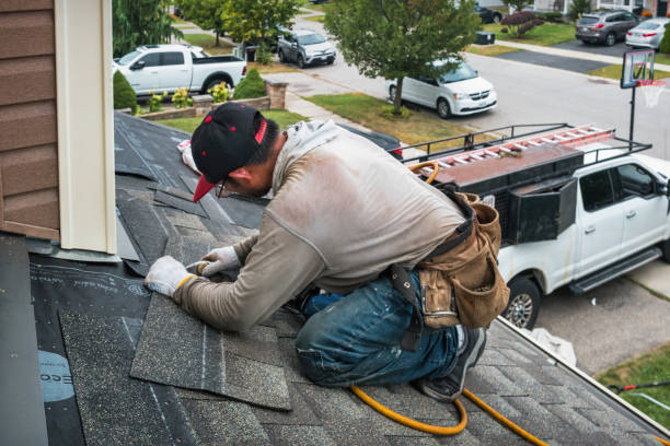 Professional Roofing technician working in Lederach, PA